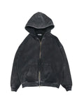 Stone Washed Hoodie in black